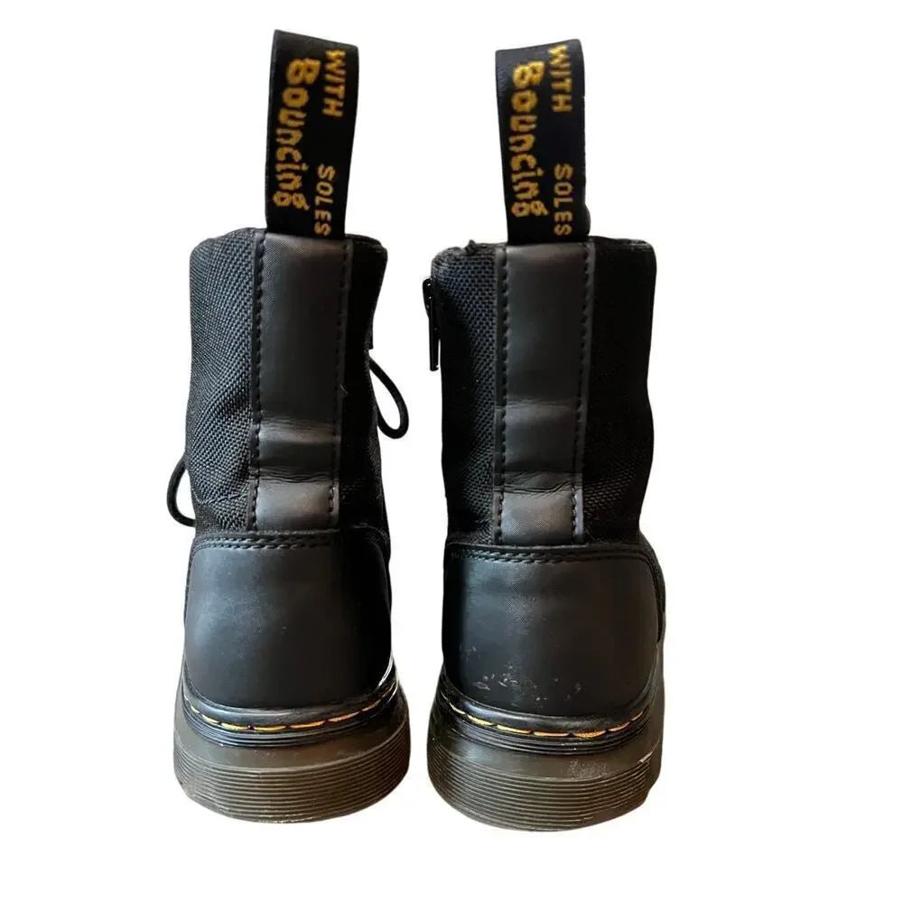 Dr. Martens Junior Combs Extra Tough Poly Casual Boots, Canvas, Size 4, Black